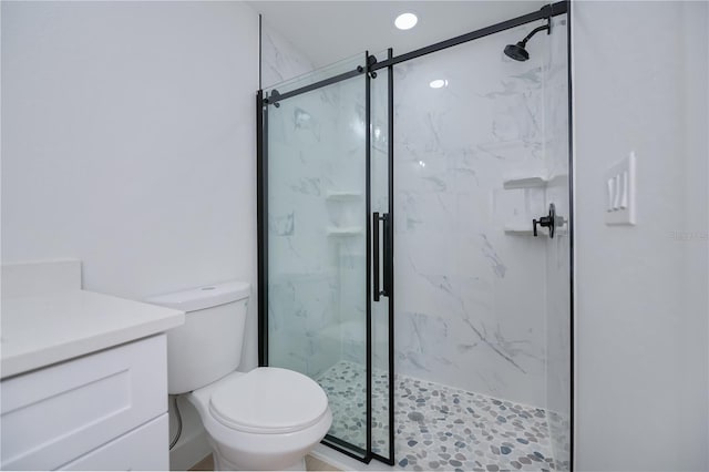 359 Salisbury St, Port Charlotte, FL 33954 - full bath with a marble finish shower, toilet, and vanity