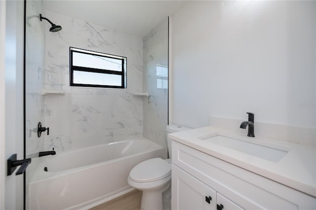 359 Salisbury St, Port Charlotte, FL 33954 - bathroom with toilet, vanity, and washtub / shower combination