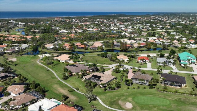 601 Islamorada Blvd Unit 24B, Punta Gorda, FL 33955 - aerial overview of property's location featuring nearby suburban area, a large body of water, and a local golf course