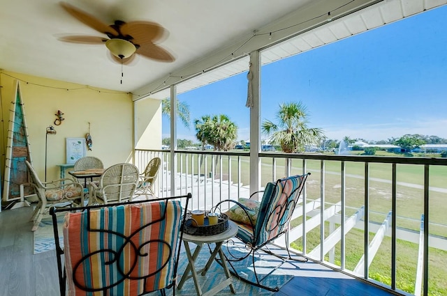 410 Cerromar Cir S Unit 240, Venice, FL 34293 - balcony with a ceiling fan