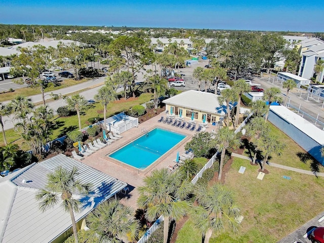 410 Cerromar Cir S Unit 240, Venice, FL 34293 - bird's eye view of a pool area