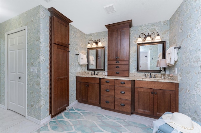 4443 Abcor Rd, North Port, FL 34286 - bathroom featuring tile patterned floors and double vanity