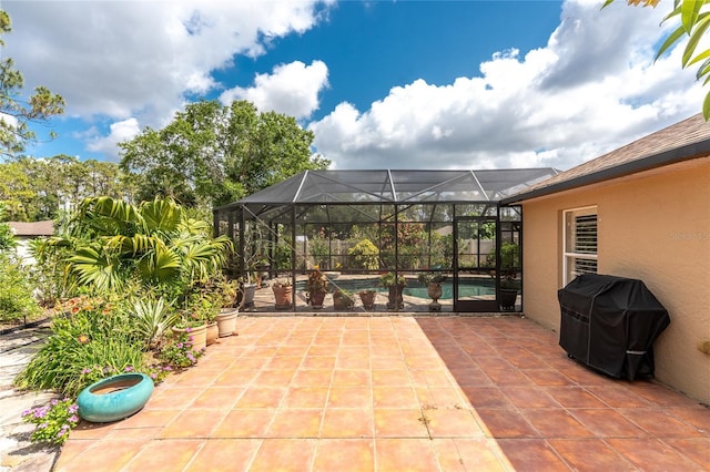 4443 Abcor Rd, North Port, FL 34286 - view of patio / terrace with area for grilling, an outdoor pool, and a lanai