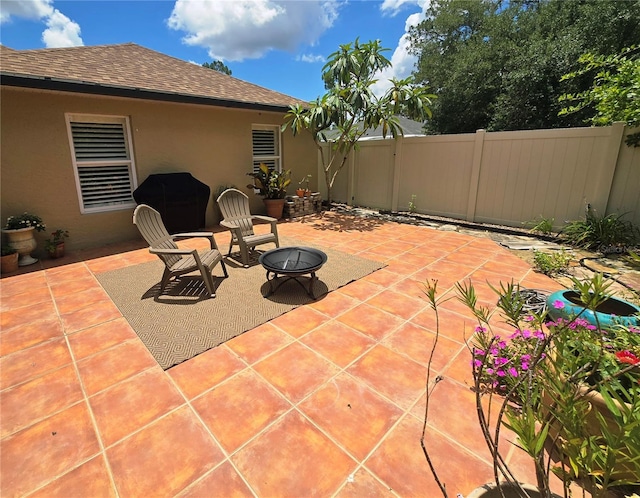 4443 Abcor Rd, North Port, FL 34286 - view of patio / terrace with a fire pit