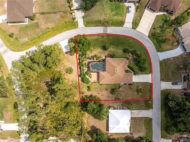 4443 Abcor Rd, North Port, FL 34286 - aerial view of property and surrounding area with property parcel outlined