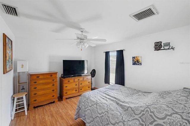 3886 Cincinnati St, North Port, FL 34286 - bedroom with wood finished floors and ceiling fan