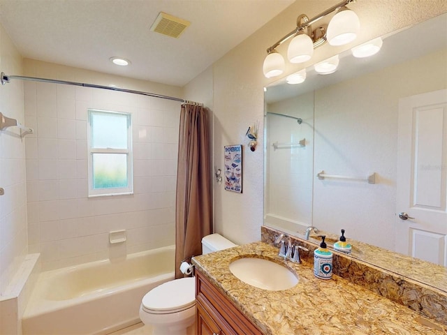 3518 Terin Ct, Punta Gorda, FL 33950 - full bathroom featuring vanity, shower / tub combo with curtain, and toilet