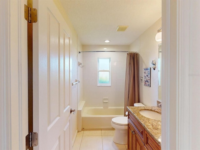 3518 Terin Ct, Punta Gorda, FL 33950 - full bathroom featuring vanity, toilet, tile patterned floors, and shower / bath combo with shower curtain
