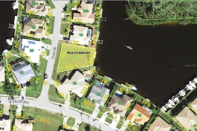 3518 Terin Ct, Punta Gorda, FL 33950 - aerial view of property's location with property boundaries highlighted