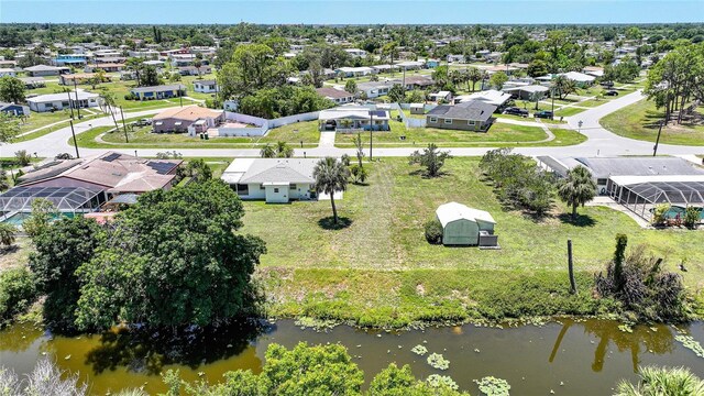 1596 Hayworth Rd, Port Charlotte, FL 33952 - aerial view of residential area featuring a large body of water