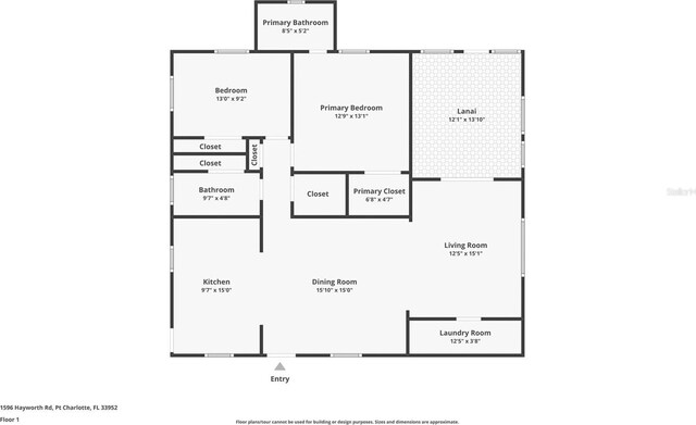 1596 Hayworth Rd, Port Charlotte, FL 33952 - room layout