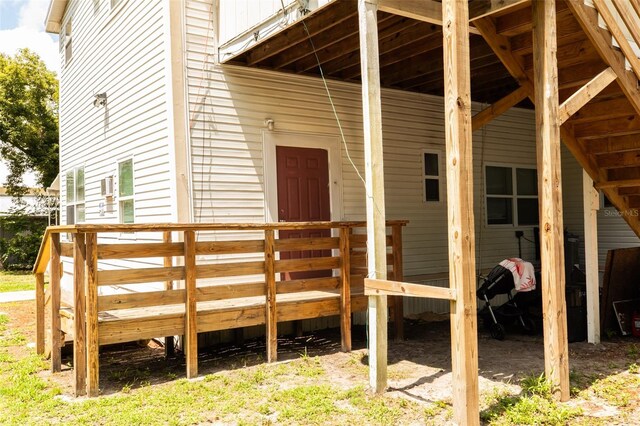 114 N Dade Ave, Arcadia, FL 34266 - doorway to property featuring a wooden deck