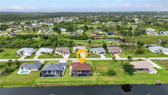 15 Tournament Rd, Rotonda West, FL 33947 - aerial view of property's location featuring nearby suburban area and a nearby body of water