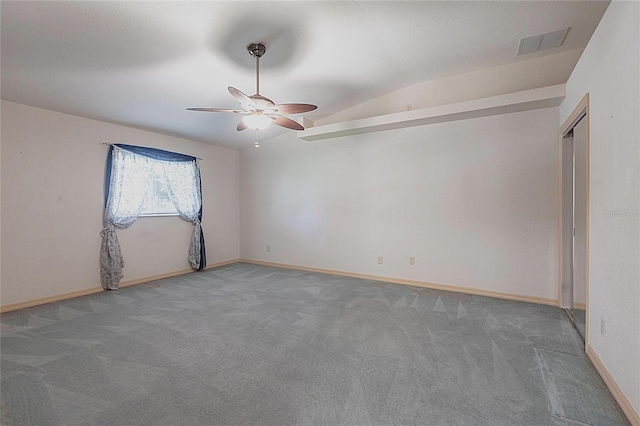 25538 Rampart Blvd, Punta Gorda, FL 33983 - carpeted spare room with a ceiling fan, lofted ceiling, and baseboards