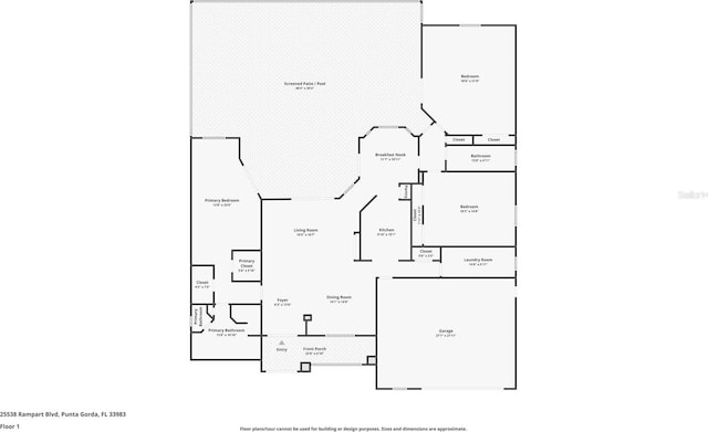 25538 Rampart Blvd, Punta Gorda, FL 33983 - home floor plan