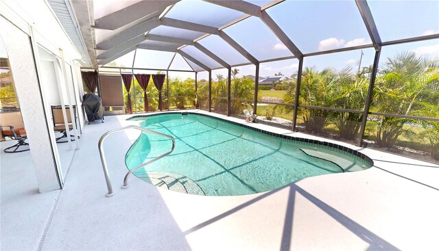 7148 N Blue Sage, Punta Gorda, FL 33955 - outdoor pool featuring a patio area and a lanai
