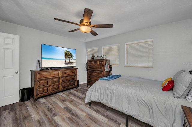 2465 Deedra St, Port Charlotte, FL 33952 - bedroom featuring wood finished floors and a ceiling fan
