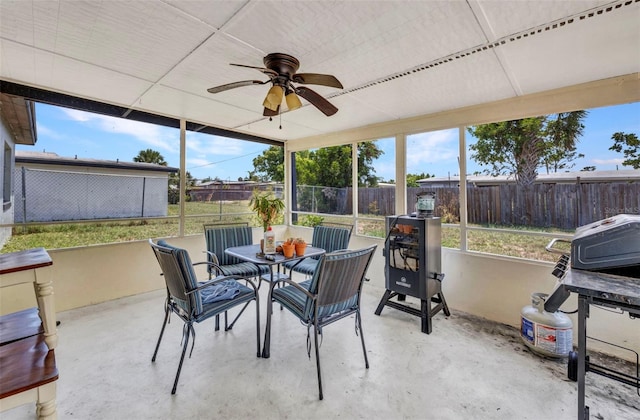 2465 Deedra St, Port Charlotte, FL 33952 - sunroom / solarium with a ceiling fan and outdoor dining space