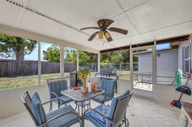 2465 Deedra St, Port Charlotte, FL 33952 - sunroom with ceiling fan