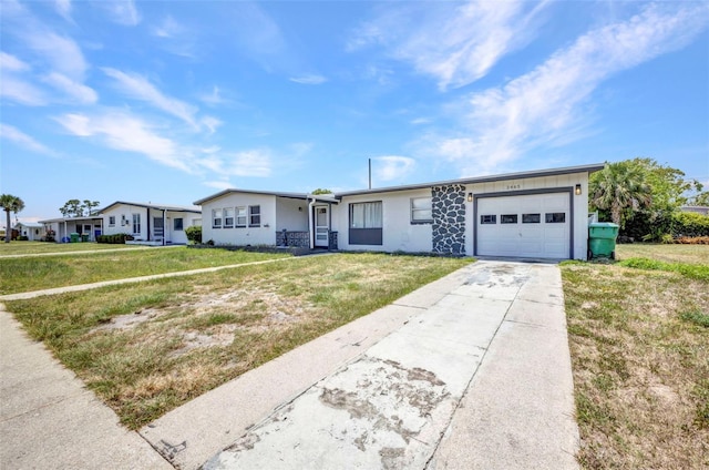 2465 Deedra St, Port Charlotte, FL 33952 - ranch-style home featuring an attached garage, driveway, a front yard, and stucco siding