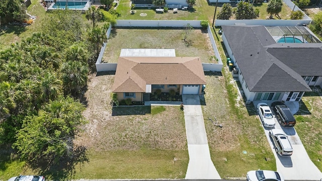 4358 Pates St, Port Charlotte, FL 33948 - view from above of property with a pool area