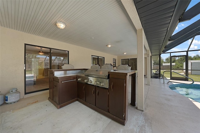 1039 Marlene St, Port Charlotte, FL 33952 - view of patio / terrace featuring glass enclosure and an outdoor pool