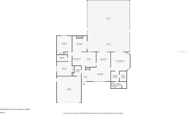 1039 Marlene St, Port Charlotte, FL 33952 - floor plan / room layout