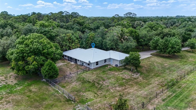 17340 Oak Creek Rd, Alva, FL 33920 - aerial view of property and surrounding area featuring a heavily wooded area