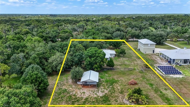 17340 Oak Creek Rd, Alva, FL 33920 - aerial overview of property's location featuring a forest and property parcel outlined