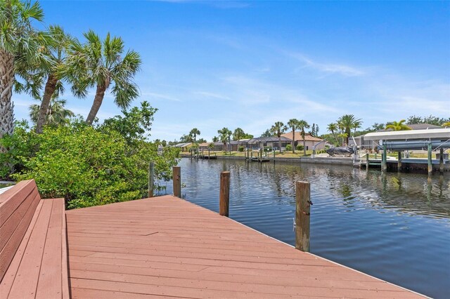 4317 Mccullough St, Port Charlotte, FL 33948 - dock with a water view and a residential view