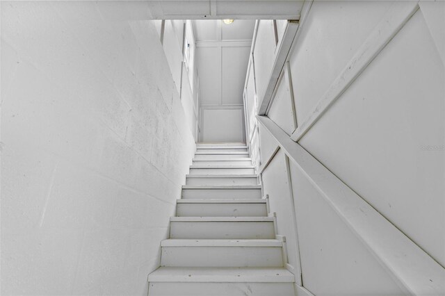 4317 Mccullough St, Port Charlotte, FL 33948 - stairs with concrete block wall