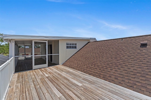 4317 Mccullough St, Port Charlotte, FL 33948 - wooden deck featuring a sunroom