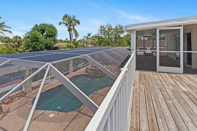 4317 Mccullough St, Port Charlotte, FL 33948 - view of swimming pool with a lanai
