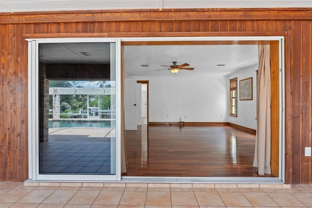 4317 Mccullough St, Port Charlotte, FL 33948 - entrance to property with ceiling fan and an outdoor pool