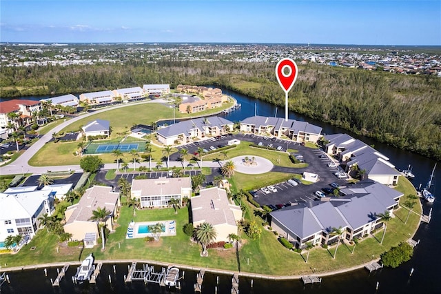 3256 White Ibis Ct Unit 24A, Punta Gorda, FL 33950 - aerial view of property's location with a large body of water and nearby suburban area