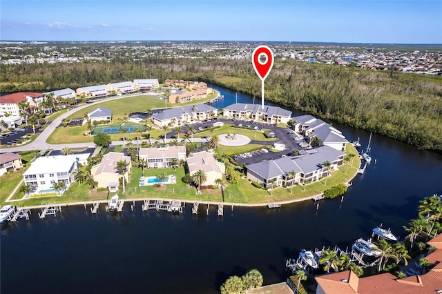 3256 White Ibis Ct Unit 24A, Punta Gorda, FL 33950 - aerial overview of property's location with a large body of water
