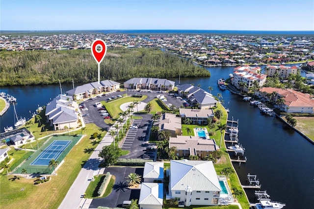 3256 White Ibis Ct Unit 24A, Punta Gorda, FL 33950 - aerial overview of property's location with a large body of water and nearby suburban area