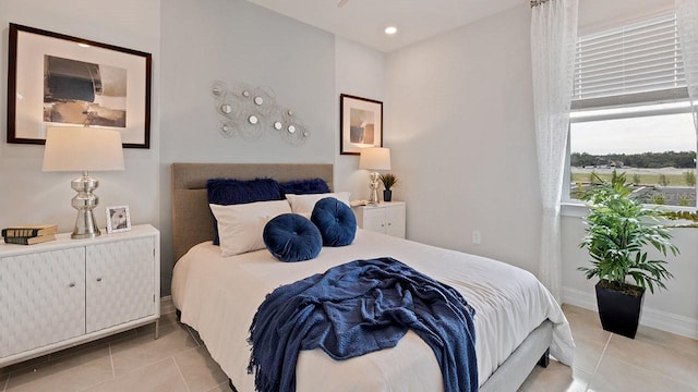 15968 Crofton Springs Way, Port Charlotte, FL 33953 - bedroom featuring light tile patterned floors and recessed lighting