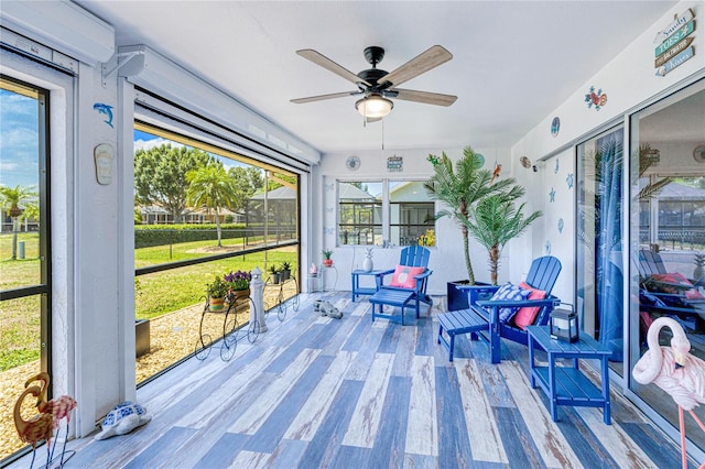 25379 Paladin Ln, Punta Gorda, FL 33983 - sunroom / solarium with ceiling fan