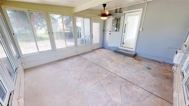 2805 Gussie St, Punta Gorda, FL 33950 - unfurnished sunroom featuring beam ceiling