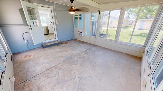 2805 Gussie St, Punta Gorda, FL 33950 - unfurnished sunroom with a ceiling fan