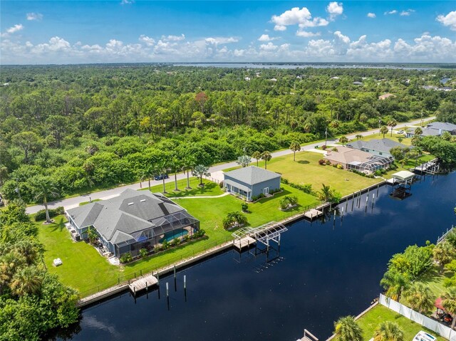 1025 Cheshire St, Port Charlotte, FL 33953 - bird's eye view of a forest and a nearby body of water