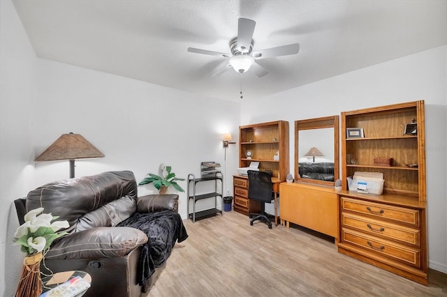 3105/3109 Vasco St, Punta Gorda, FL 33950 - office area featuring light wood-style floors and ceiling fan