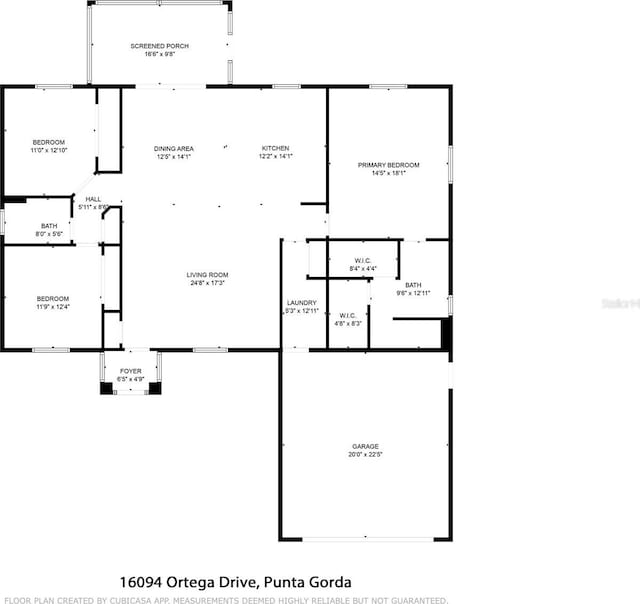 16094 Ortega Dr, Punta Gorda, FL 33955 - property floor plan