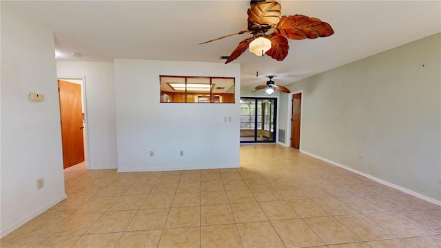 4071 Dekle Ave, North Port, FL 34286 - empty room with a ceiling fan and light tile patterned flooring