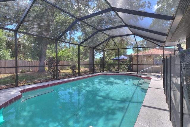 4071 Dekle Ave, North Port, FL 34286 - view of pool featuring a fenced backyard and a lanai