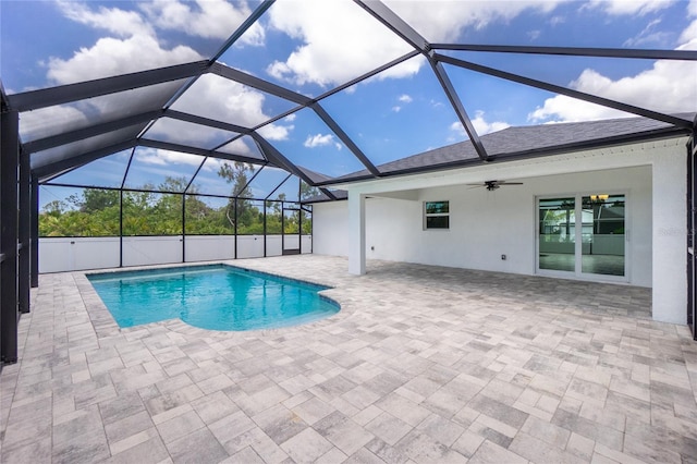 5532 Veracruz Ter, Port Charlotte, FL 33981 - swimming pool featuring a patio area and a ceiling fan