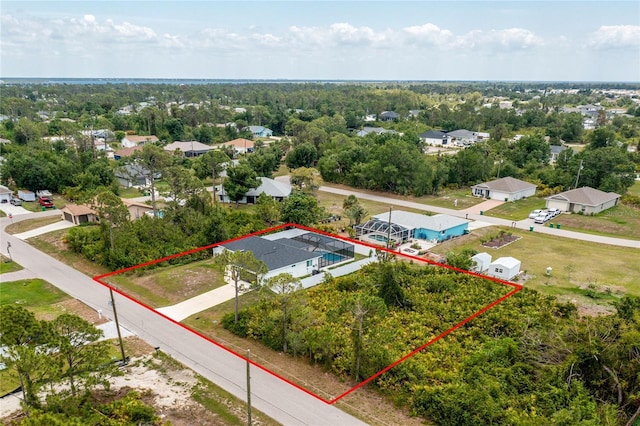 5532 Veracruz Ter, Port Charlotte, FL 33981 - aerial perspective of suburban area featuring property parcel outlined