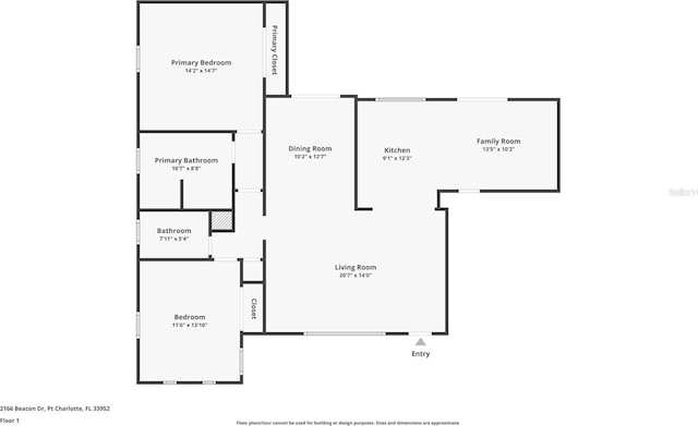 2166 Beacon Dr, Port Charlotte, FL 33952 - room layout