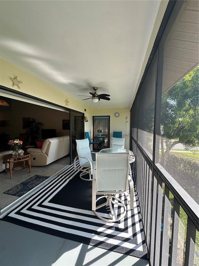 4120 SE 19th Pl Unit 202, Cape Coral, FL 33904 - sunroom with ceiling fan
